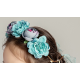 Blue & Purple Flowers Hair Tiara