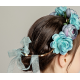 Blue & Purple Flowers Hair Tiara