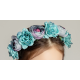 Blue & Purple Flowers Hair Tiara