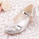 Sparkling Silver Shoes with Crystal Flower