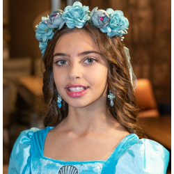 Blue & Purple Flowers Hair Tiara