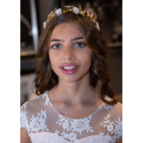 Roses and Butterfly Rainbow Tiara