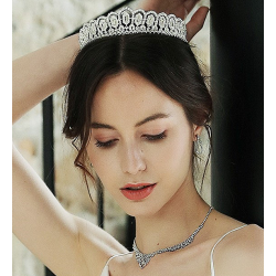 Wedding Silver Ringstone Tiara