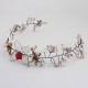 Flower Design Tiara with Shades of Red