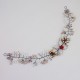 Flower Design Tiara with Shades of Red