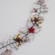 Flower Design Tiara with Shades of Red