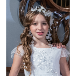 White Butterfy & Flower Tiara