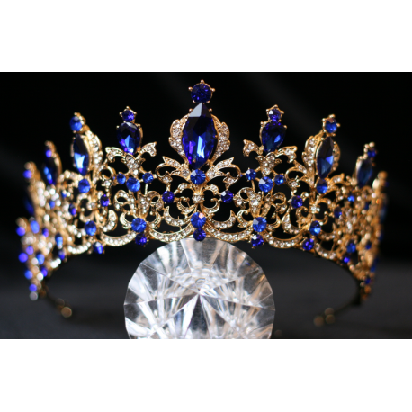 Gold with Blue Princess Tiara