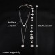 Back Silver Ringstones Neckelss