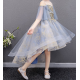 Blue & Gold Princess Dress -Short