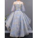 Blue & Gold Princess Dress -Short