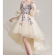 Wavy Cream Princess Dress