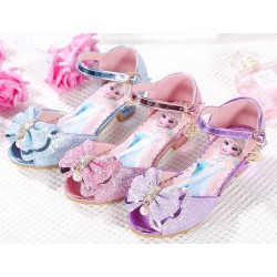 Sparkeling Elsa Frozen Princess Shoes for Girls with Heel