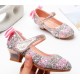 Sparkeling Pink with Silver Closed Shoes with Heel