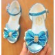 Perfect Bow Sparkeling Open Shoes with Heel