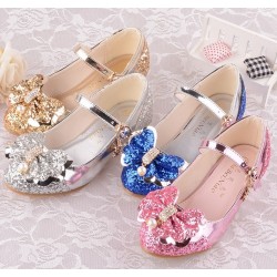 Perfect Bow Sparkeling Closed Shoes with Heel