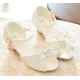 Sparkling Open Shoes with Crystal Flower and Heel
