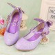 Sparkling Shoes with Back Butterfly and Flower with Heel