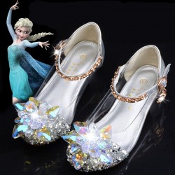 Sparkling  Shoes with Crystal Flower with Heel