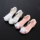 Sparkling  Shoes with Crystal Flower with Heel