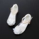 Sparkling  Shoes with Crystal Flower with Heel