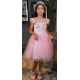 Pink Flower Girls Dress