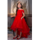 Red Flower Girl Dress