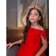 Red Flower Girl Dress