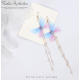 Butterfly Earrings with Gold Chain