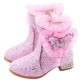 Princess Elsa Butterfly Sparkeling Boots Short with Heel