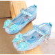 Princess Elsa Pearl Butterfly Sparkeling Shoes Without Heel