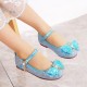 Princess Elsa Pearl Butterfly Sparkeling Shoes Without Heel