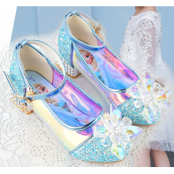 Princess Elsa Crystal Flower Luxurious Closed Shoes with Heel