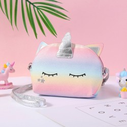 Rainbow Silver Corn Unicorn Purse