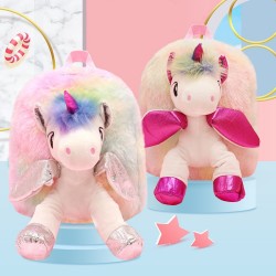 3D Gorgeous Unicorn Fluffy Backpack