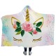 Unicorn Hooded Blanket