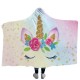 Unicorn Hooded Blanket