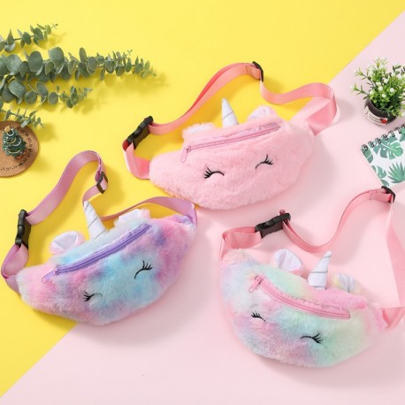 Cute Fluffy Unicorn Waist Bag