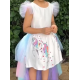 Unicorn Birthday Dress with Tail