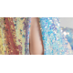 Rainbow Sequins Evening Dress