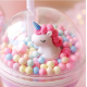 Unicorn Plastic Cup with Staw