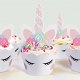 White Unicorn Eyelash Cupcake Cases and Toppers (12 pack)