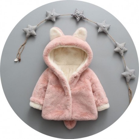 Little Fox Faux Fur Coat for Girls