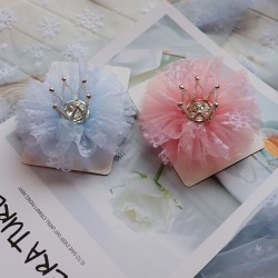 Mini Crown Hairpin for Little  Baby Princess Pink and Blue