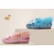 Fluffly Pink/ Blue Rose Design Shoes for Girls