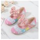 Cute Rainbow Bow Shoes for Girls