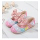 Cute Rainbow Bow Shoes for Girls