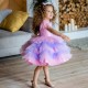 Pink & Purple Sequins Multilayers Birthday Dress