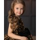 Gold Sequins with Black Velvet Birthday Dress