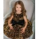 Gold Sequins with Black Velvet Birthday Dress